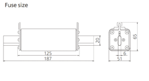 1000v pv fuse dimension