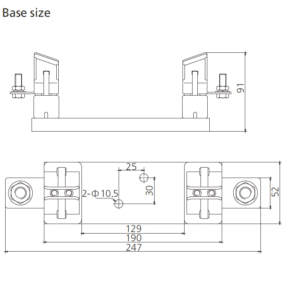 1500v dc fuse holder drawing