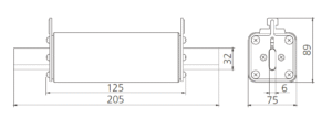 dc fuse 1500v dimension