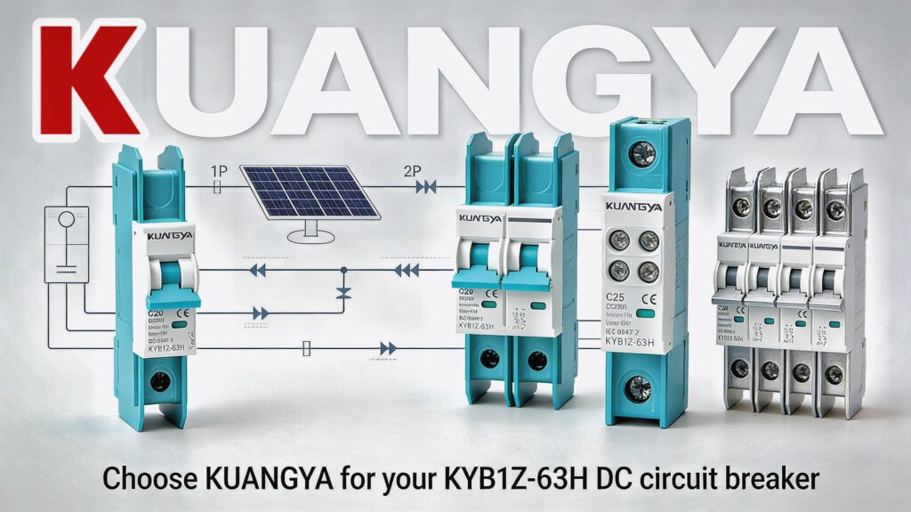 KUANGYA KYB1Z-63H DC circuit breaker blog cover, 7 reasons for global solar PV protection, worldwide renewable energy solutions