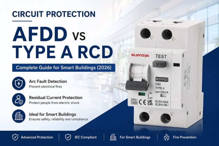 circuit protection solution using AFDD and Type A RCD for smart buildings