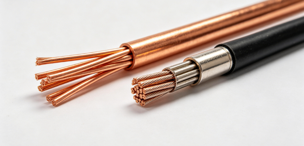 Industrial copper wires and conductive cables for electrical applications