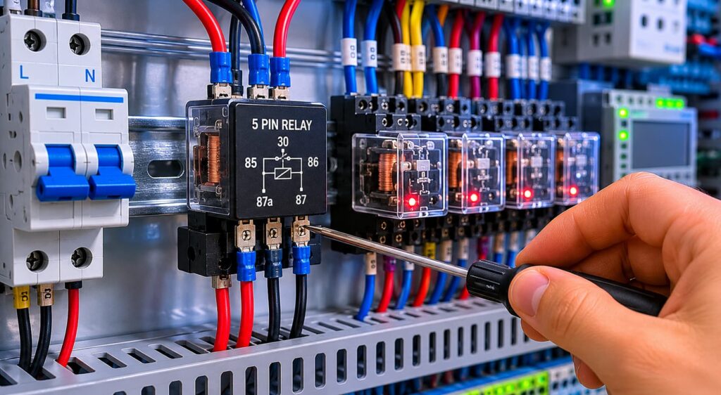 5 pin relay applications in industrial automation systems