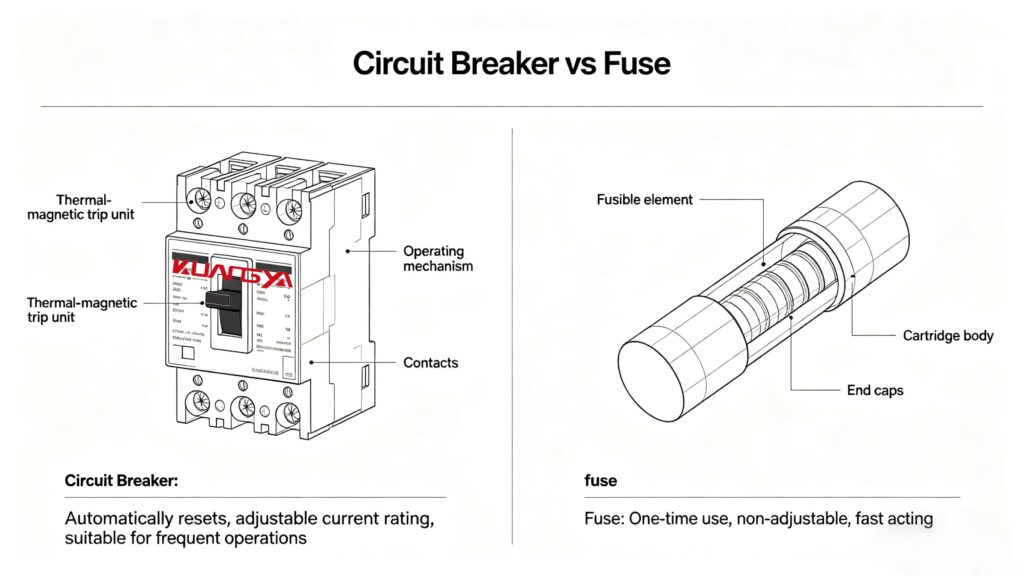 circuit breaker vs fuse comparison