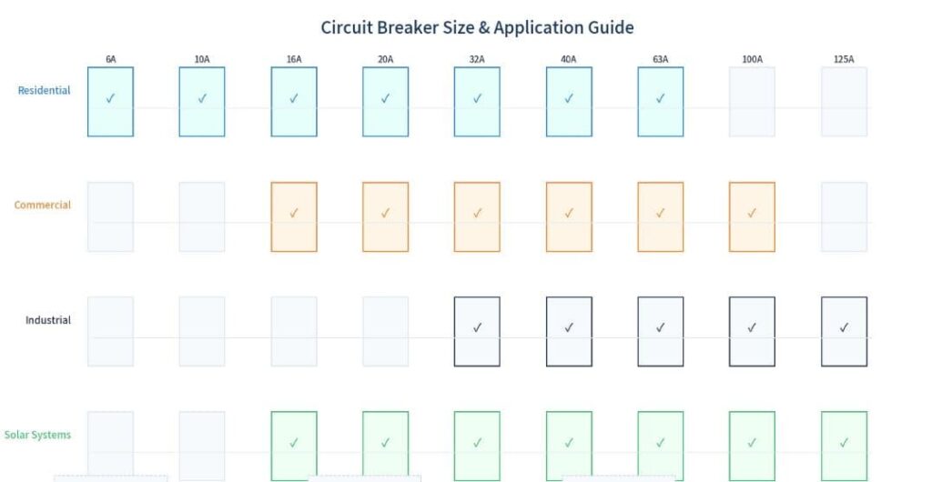 standard circuit breaker sizes for electrical protection systems