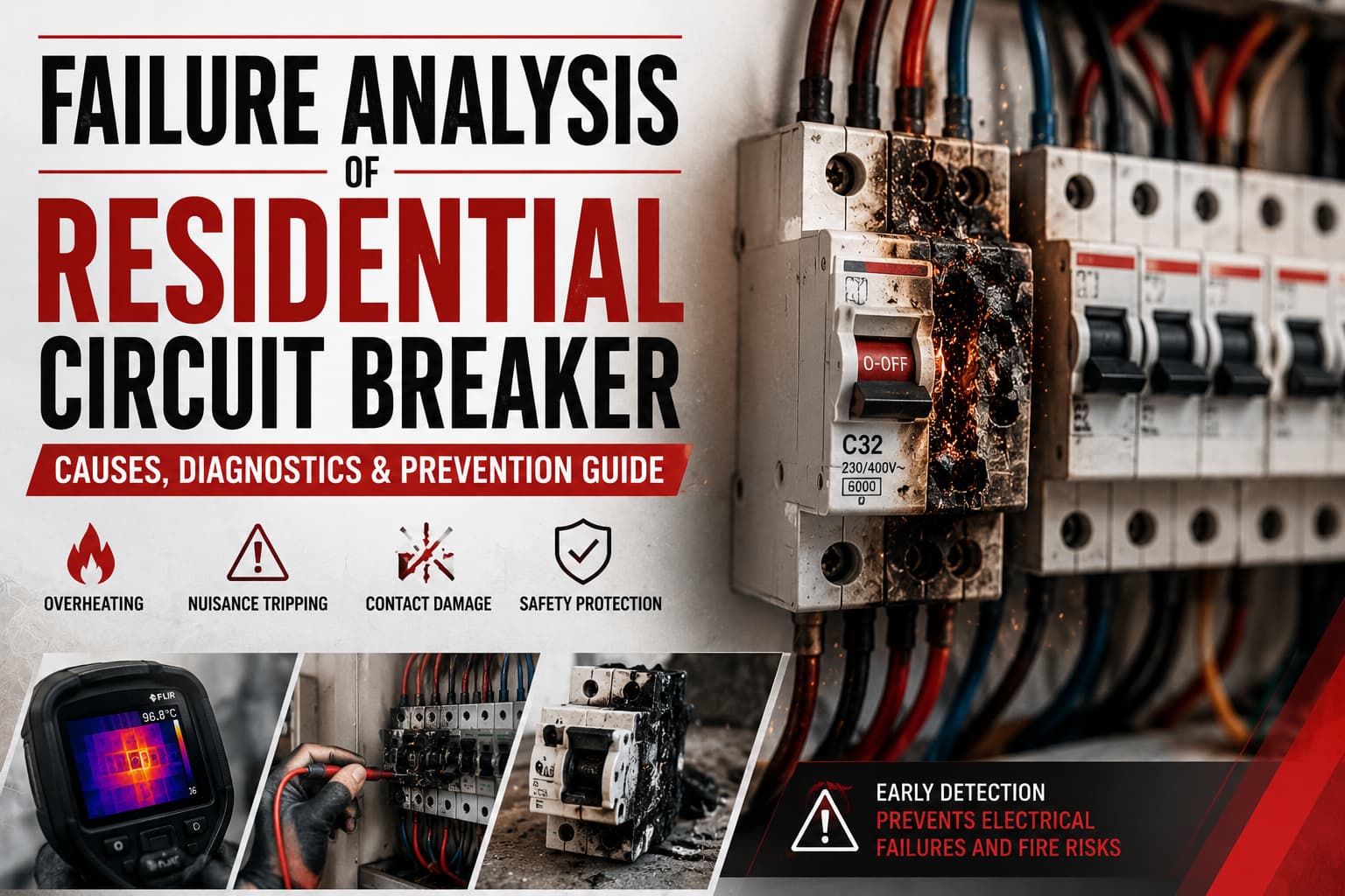 failure analysis of residential circuit breaker in residential electrical panel