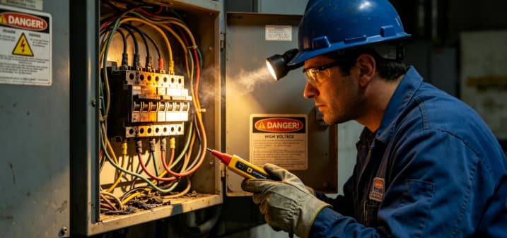 loose terminal discovered during failure analysis of residential circuit breaker