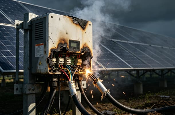 Photovoltaic system damage caused by inadequate solar protection devices