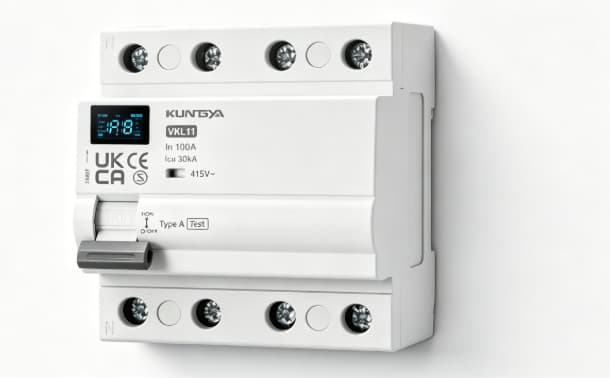 Type EV RCCB integrated into residential EV wallbox charger