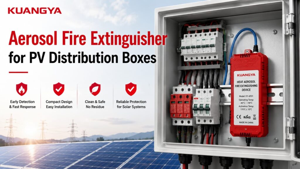 Aerosol Fire Extinguisher for PV Box Installation