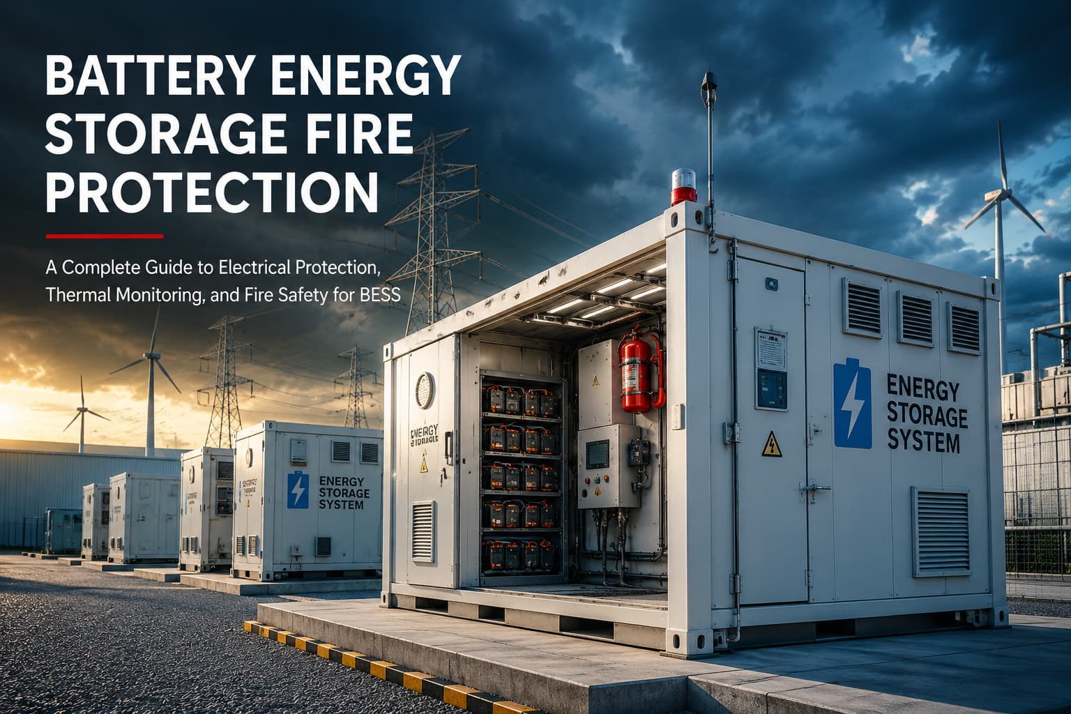 Battery Energy Storage Fire Protection at a utility-scale BESS facility