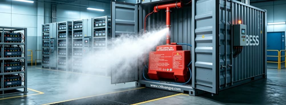 Thermal aerosol fire suppression system inside battery energy storage system cabinet