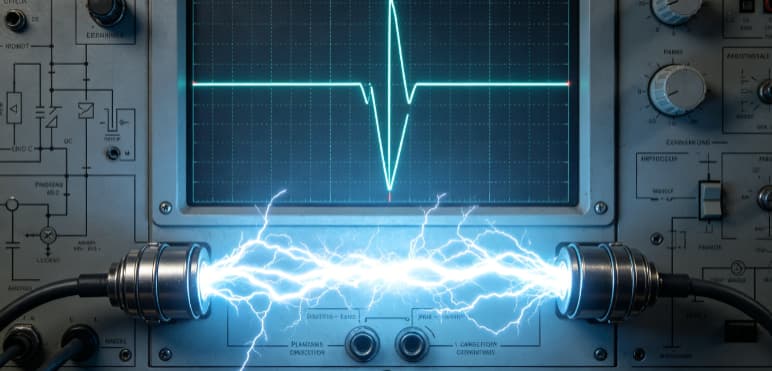 DC arc sustained current without zero crossing