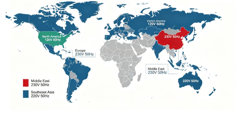 Global voltage systems and fuse selection standards