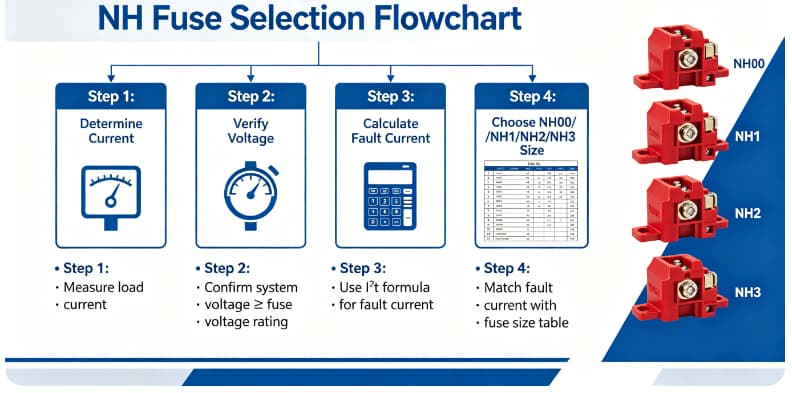 NH fuse selection process and sizing guide