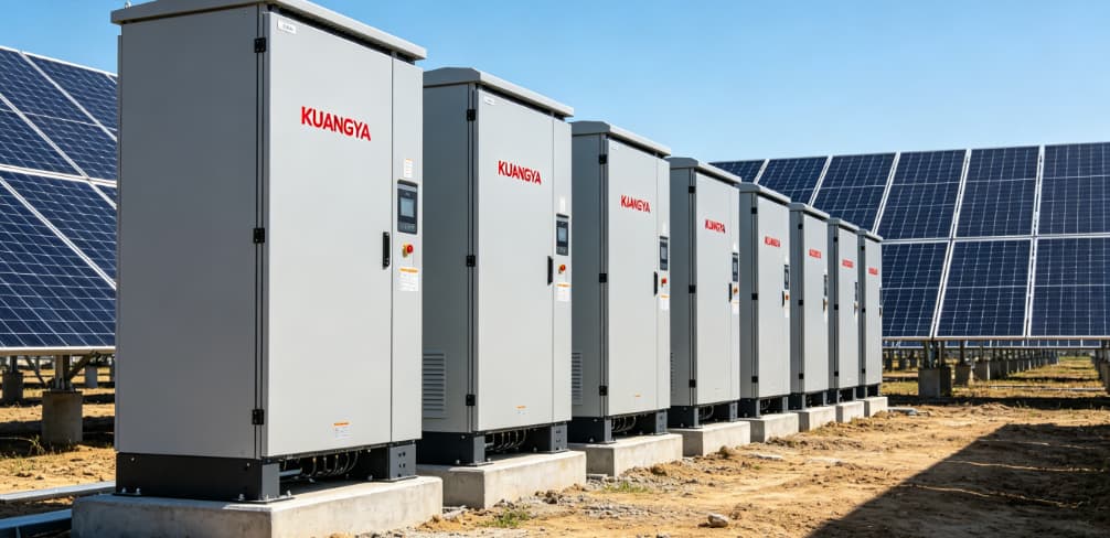 Solar farm inverter cabinets with aerosol fire suppression systems for automatic fire protection