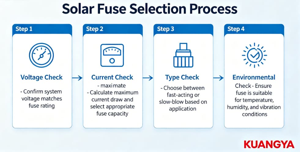 Step-by-Step Solar Fuse Selection Flowchart