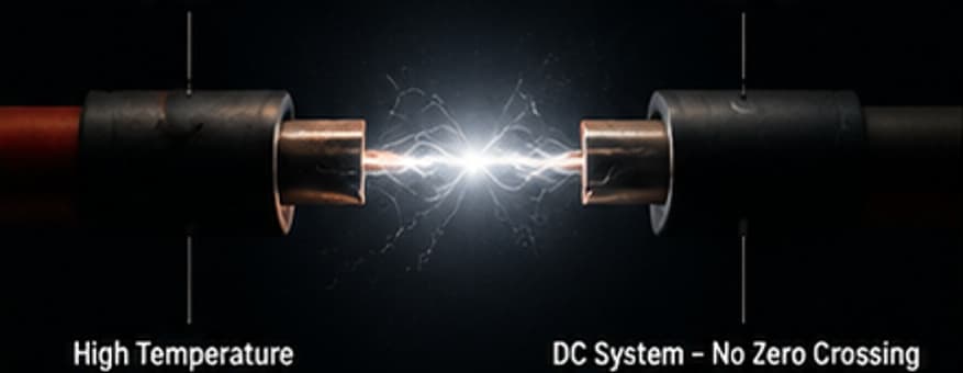 Internal structure of solar PV distribution box with electrical components
