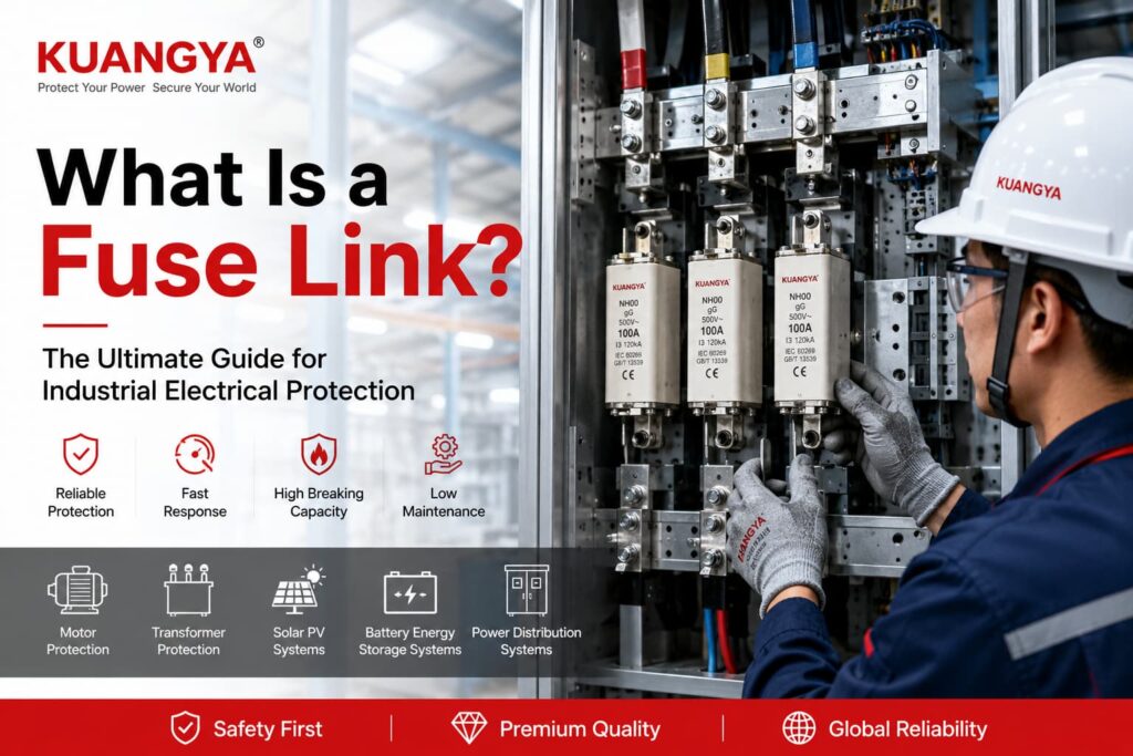 What is a fuse link used in industrial electrical protection systems
