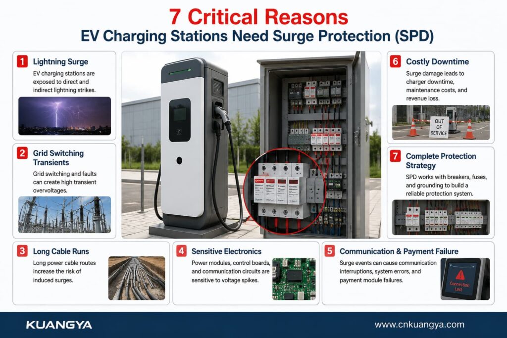 7 reasons EV charging stations need EV charger SPD protection