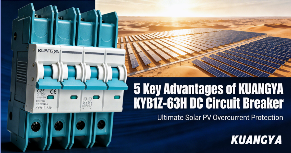 KUANGYA KYB1Z-63H DC circuit breaker for solar PV overcurrent protection