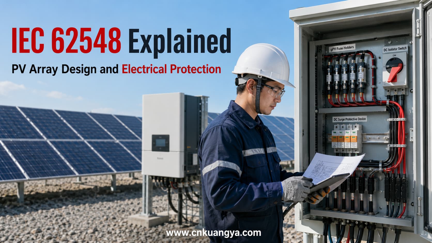 IEC 62548 PV array design and electrical protection guide for solar engineers