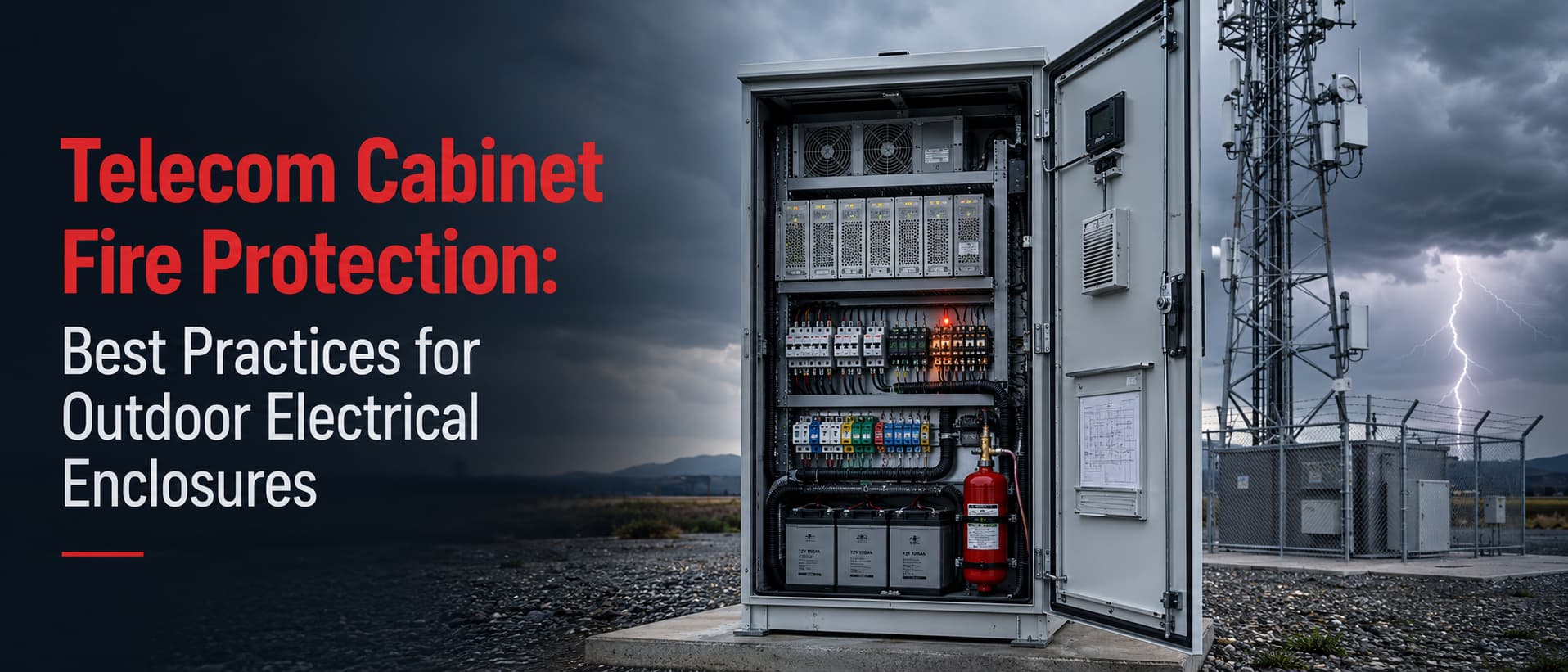 Telecom Cabinet Fire Protection for an outdoor 5G electrical enclosure