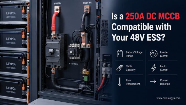250A DC MCCB compatibility check for a 48V ESS battery system