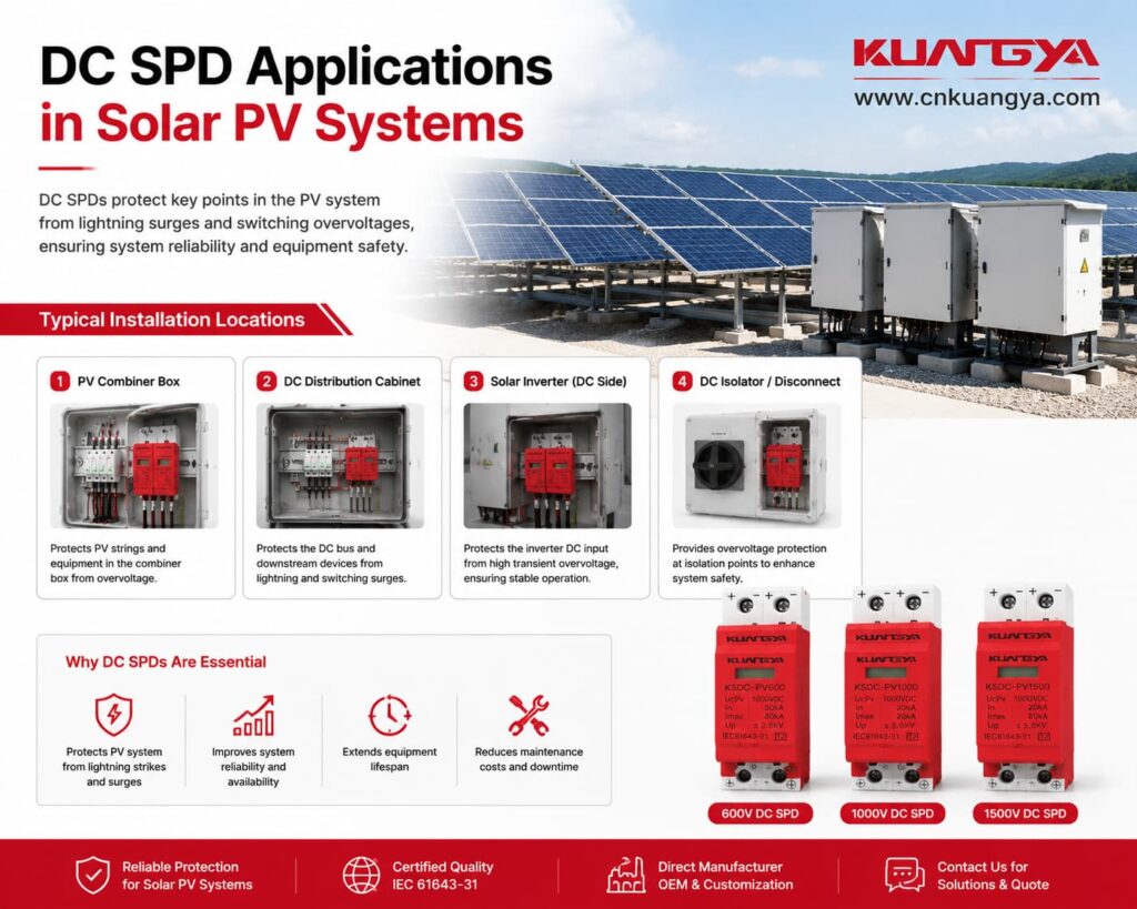 600V 1000V and 1500V DC SPD comparison for solar PV systems