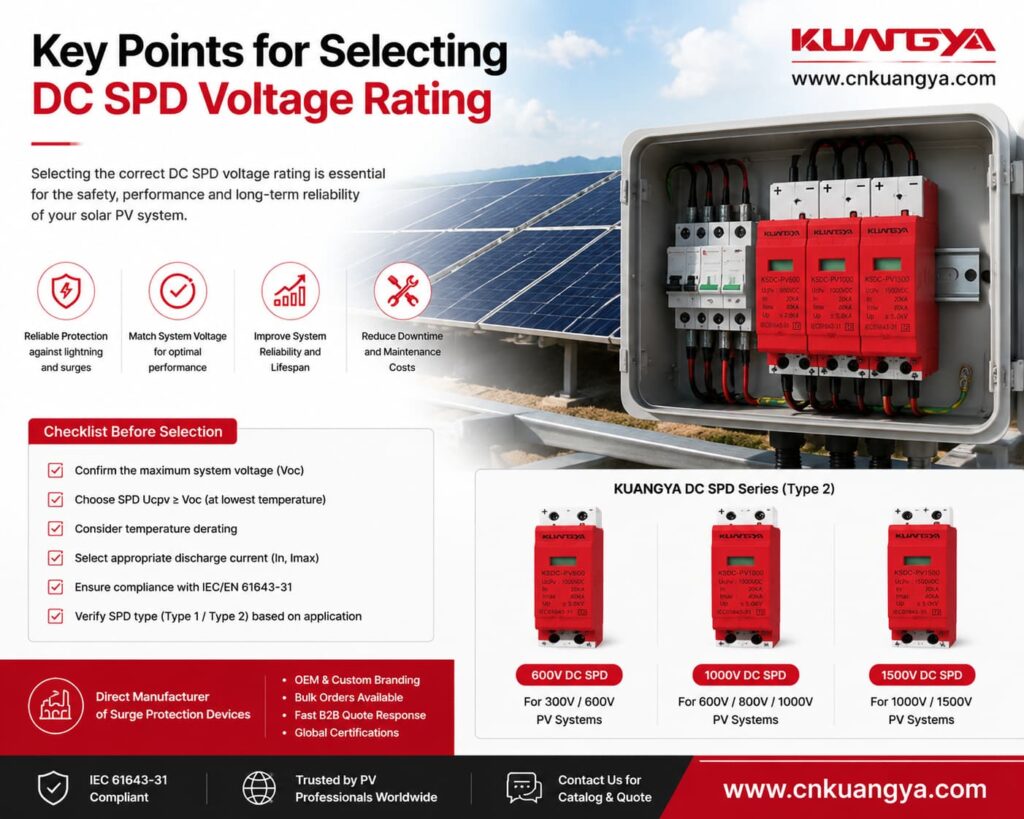 KUANGYA DC SPD solution for solar PV protection