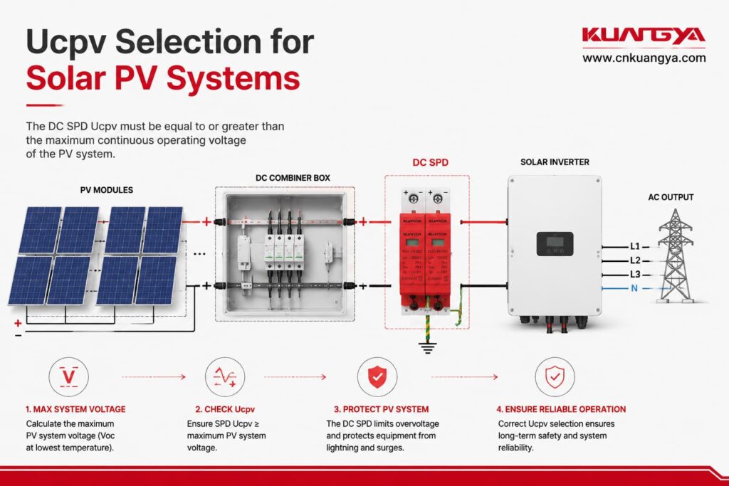 Ucpv selection for solar PV DC SPD voltage rating