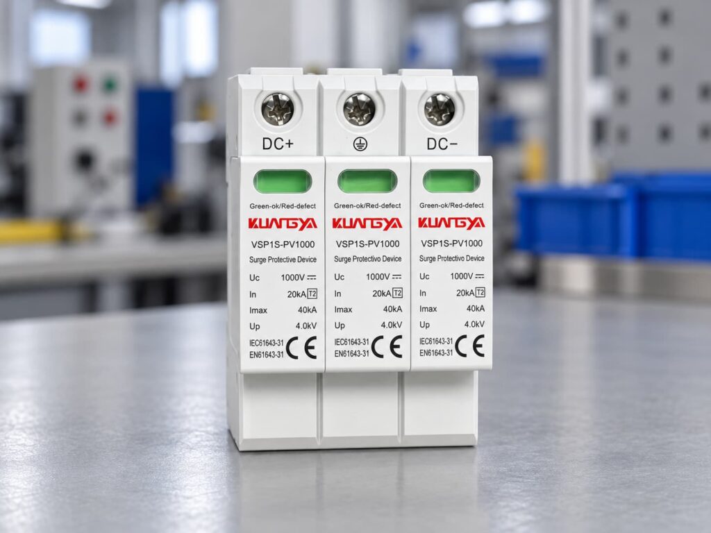 3P DC SPD product image for solar PV systems