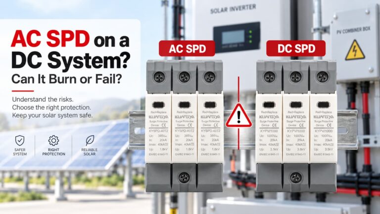 AC SPD on a DC system compared with a PV DC SPD