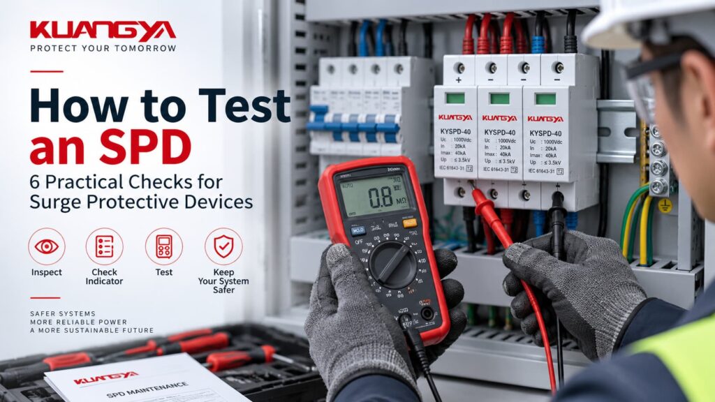 how to test an SPD with a multimeter in an electrical panel
