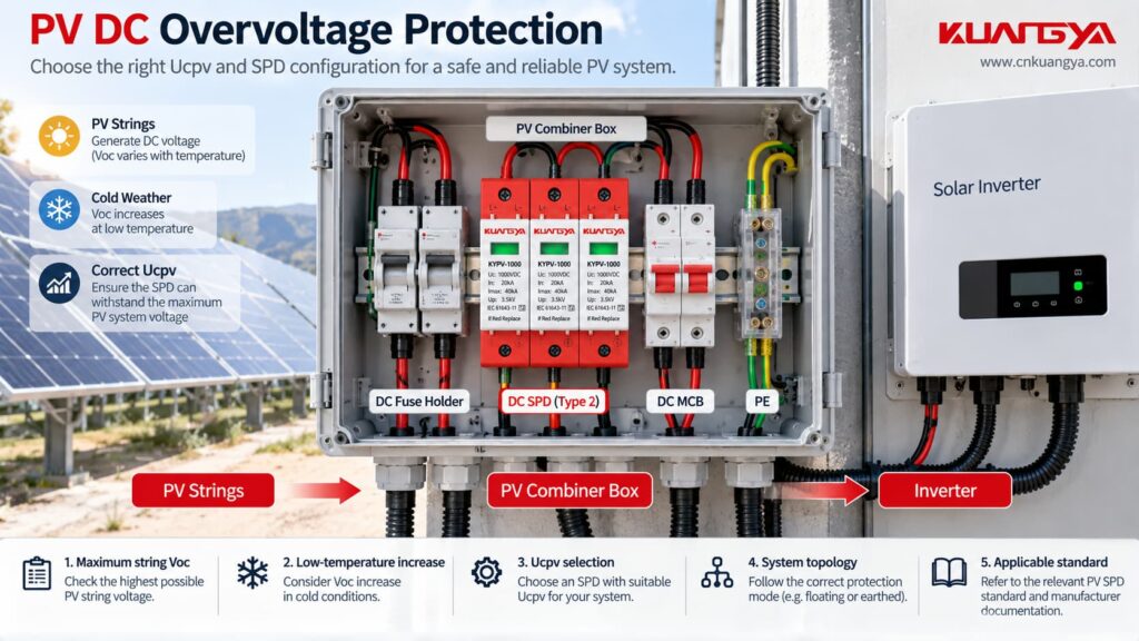 PV DC SPD overvoltage protection and Ucpv selection