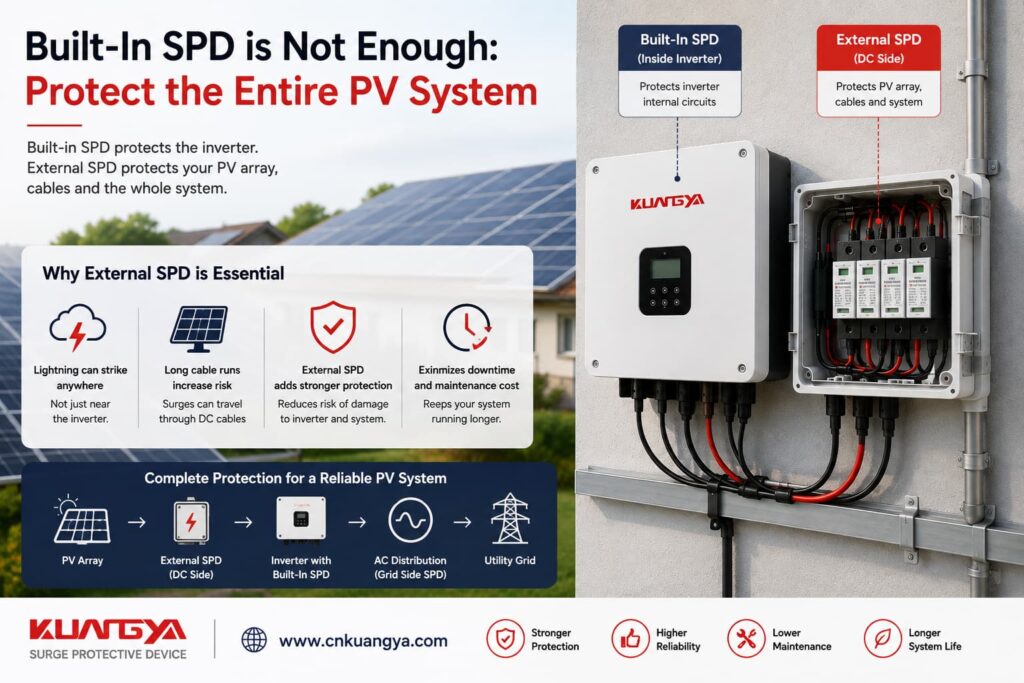 Seven-point checklist before adding an external SPD to a solar inverter