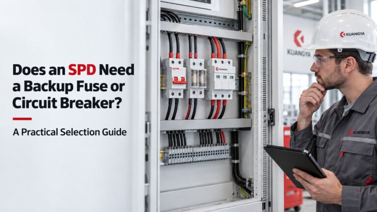 SPD backup fuse and circuit breaker selection for surge protective device