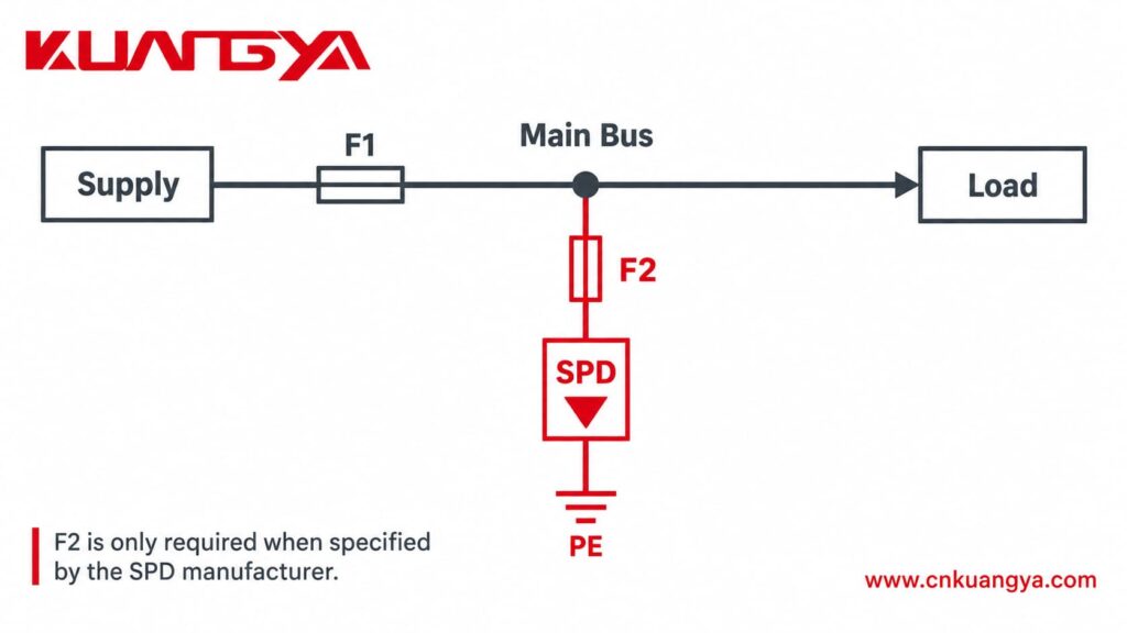 F1 and F2 SPD backup protection diagram