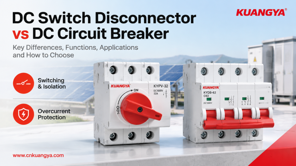 KUANGYA DC switch disconnector and DC circuit breaker comparison