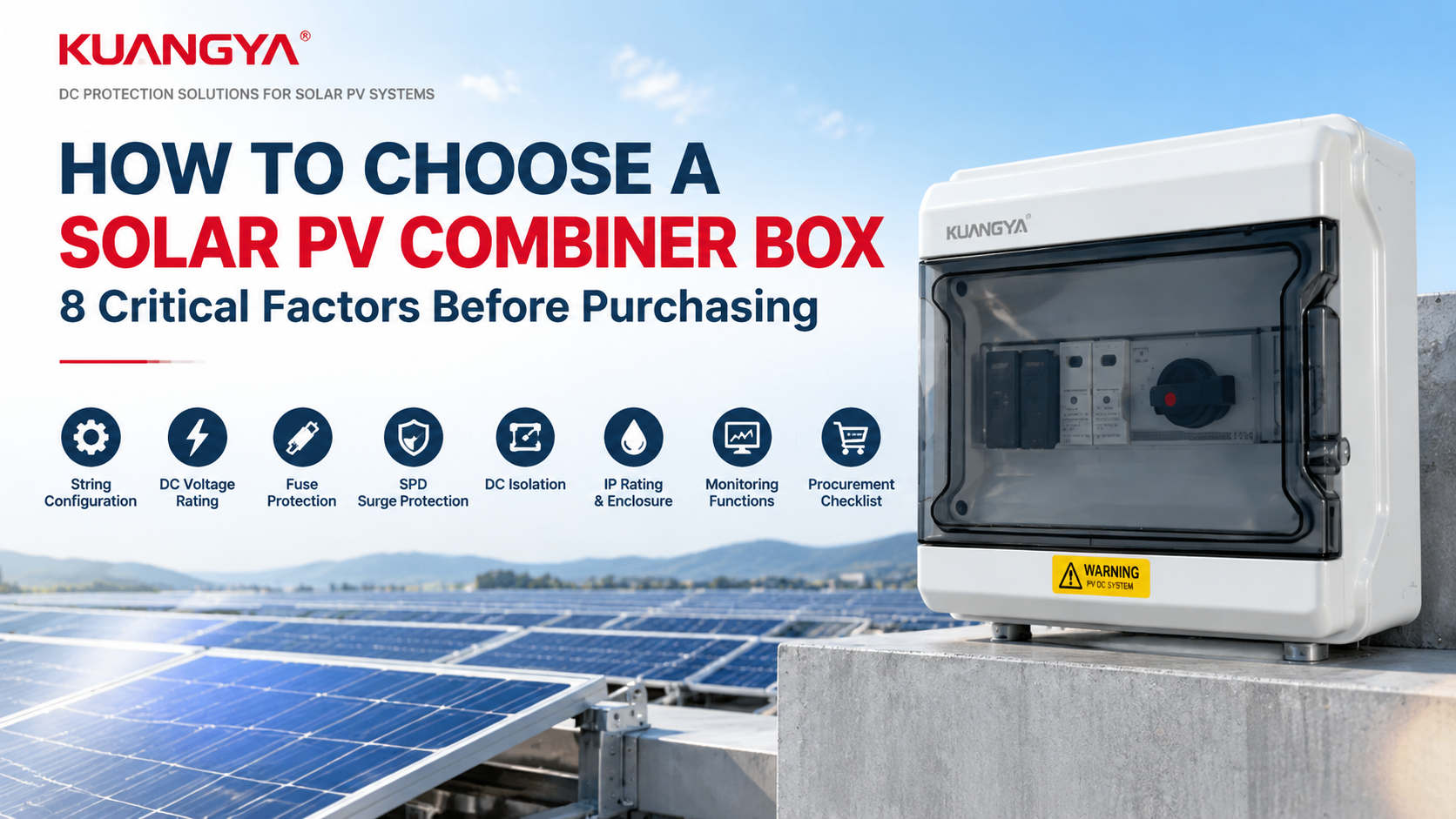 How to choose a solar PV combiner box for commercial solar systems