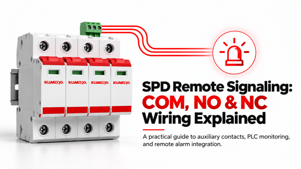 KUANGYA SPD remote signaling with COM, NO and NC contacts for fault monitoring