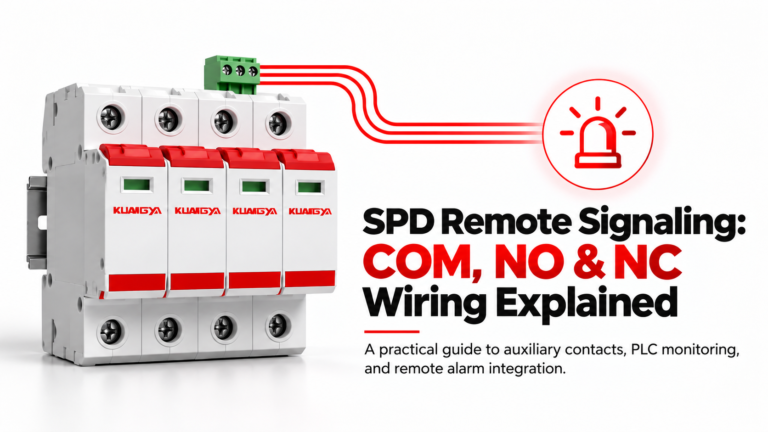 KUANGYA SPD remote signaling with COM, NO and NC contacts for fault monitoring
